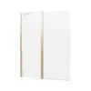 Crosswater Clear 6 Double Bath Screen 1150mm Brushed Brass