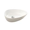 Britton Pebble Countertop Basin 470 x 350mm 0TH Gloss White