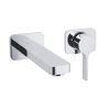 Just Taps Curve Single Lever Wall Mounted Basin Mixer