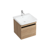 Britton Dalston 500mm Unit Golden Oak with 1 Tap Hole Basin White