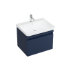 Britton Dalston 600mm Unit Matt Blue with 1 Tap Hole Basin White