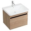 Britton Dalston 600mm Unit Golden Oak with 1 Tap Hole Basin White