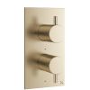 Crosswater MPRO 1 Outlet 2 Handle Thermostatic Shower Valve Brushed Brass