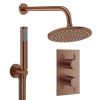 Crosswater Design Shower Set 3 Brushed Bronze 200mm