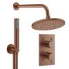 Crosswater Design Shower Set 3 Brushed Bronze 300mm