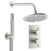 Crosswater Design Shower Set 3 Brushed Nickel 300mm