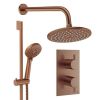 Crosswater Design Shower Set 4 Brushed Bronze 200mm