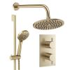 Crosswater Design Shower Set 4 Brushed Brass 200mm
