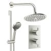 Crosswater Design Shower Set 4 Brushed Nickel 200mm