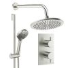 Crosswater Design Shower Set 4 Brushed Nickel 300mm
