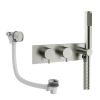 Crosswater Design Shower Set 5 Brushed Nickel