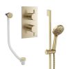 Crosswater Design Shower Set 6 Brushed Brass