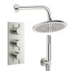 Crosswater Design Shower Set 7 Brushed Nickel 300mm