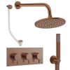 Crosswater Design Shower Set 8 Brushed Bronze 200mm