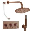 Crosswater Design Shower Set 8 Brushed Bronze 300mm