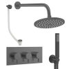 Crosswater Design Shower Set 8 Slate 200mm