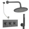 Crosswater Design Shower Set 8 Slate 300mm