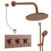Crosswater Design Shower Set 9 Brushed Bronze 200mm