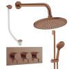 Crosswater Design Shower Set 9 Brushed Bronze 300mm