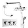 Crosswater Design Shower Set 9 Chrome 200mm