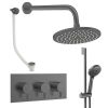 Crosswater Design Shower Set 9 Slate 200mm