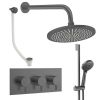 Crosswater Design Shower Set 9 Slate 300mm