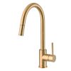 Clearwater Ember Side Lever Pull-Out Kitchen mixer Tap Brushed Brass
