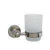 Just Taps Grosvenor Tumbler holder frosted glass Nickel