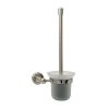 Just Taps Grosvenor wall mounted Toilet brush frosted glass Nickel