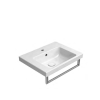 GSI Norm 500 x 400mm Wall Mounted 1 Tap Hole Basin White