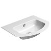 GSI Pura 520 X 440mm Curved Wall Hung 1 Tap Hole Basin White
