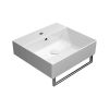 GSI Kube X 50 x 47 Wall Mounted 1 Tap Hole Basin White