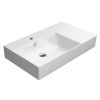 GSI Kube X 800x470mm Basin With Right Hand Ledge 1 Tap Hole White