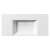 GSI Kube X 100x47 Basin Side Ledge 1 Tap Hole White