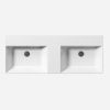 GSI Kube X 120x47 Double Wall Mounted No Tap Hole Basin Gloss White