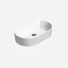 GSI Kube X 600x370mm Oval Countertop Basin 1 Tap Hole White