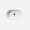 GSI Kube X 600x370mm Oval Countertop Basin 1 Tap Hole White
