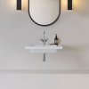 GSI Norm 700 x 400mm Wall Mounted No Tap Hole Basin White