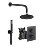 Crosswater MPRO Crossbox 2 Outlet Thermostatic Shower Valve Bundle Matt Black 