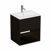 Britton Hackney 500mm Matt Black Furniture Unit & Basin 
