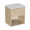 Britton Hackney 500mm Furniture Unit  Cherry Wood & Carrara Worktop