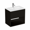 Britton Hackney 600mm Furniture Unit Matt Black & Basin