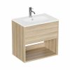 Britton Hackney 600mm Furniture Unit Cherry Wood & Basin