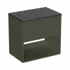 Britton Hackney 600mm Earthy Green Furniture Unit & Marquina Worktop