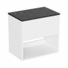 Britton Hackney 600mm Gloss White Furniture Unit & Marquina Worktop