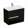 Britton Hackney 700mm Furniture Unit Matt Black & Basin