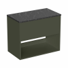 Britton Hackney 700mm Furniture Unit Earthy Green & Marquina Worktop