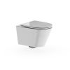 Britton Round Wall Hung Pan Rimless Inc Seat And Fixings Gloss White