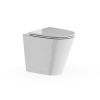 Britton Round Back To Wall Pan Rimless Inc Seat And Fixings Gloss White