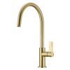 Clearwater Jovian Single Lever C Spout Kitchen mixer Tap Brushed Brass